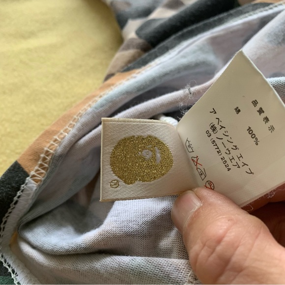 Bape college fade camo tee, small. EUC - Picture 4 of 6